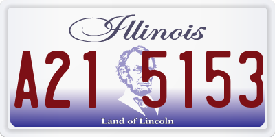 IL license plate A215153