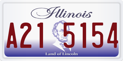 IL license plate A215154