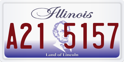 IL license plate A215157