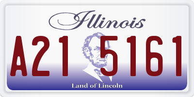 IL license plate A215161