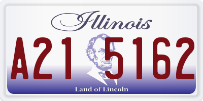 IL license plate A215162