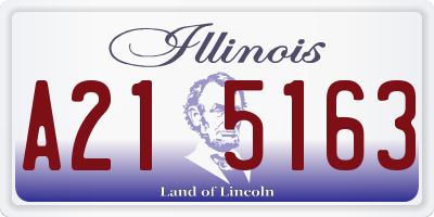 IL license plate A215163