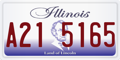 IL license plate A215165