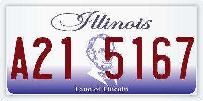 IL license plate A215167