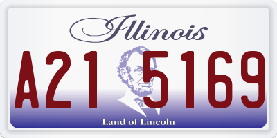 IL license plate A215169