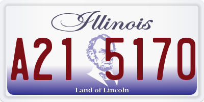 IL license plate A215170