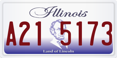 IL license plate A215173