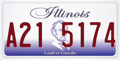 IL license plate A215174