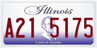 IL license plate A215175