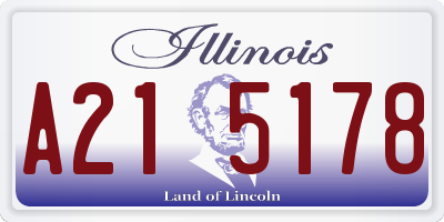 IL license plate A215178
