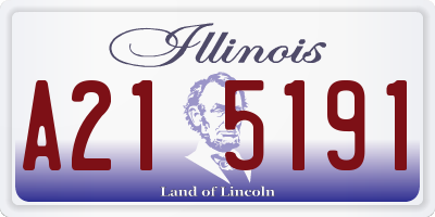 IL license plate A215191