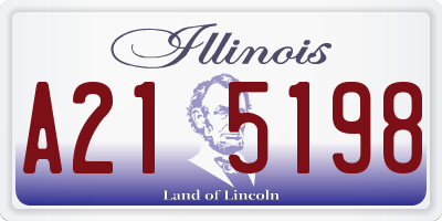 IL license plate A215198