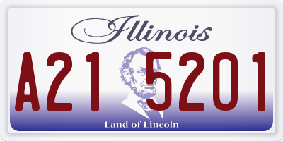 IL license plate A215201