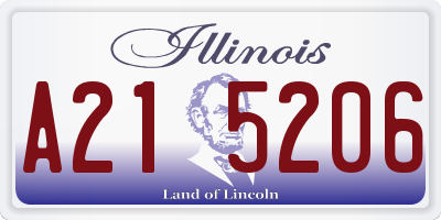 IL license plate A215206