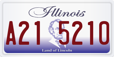 IL license plate A215210