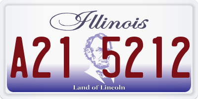 IL license plate A215212