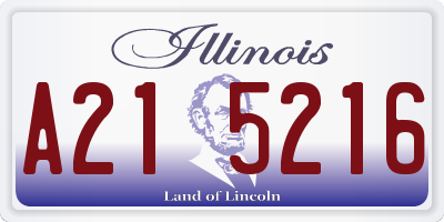 IL license plate A215216
