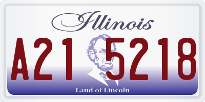 IL license plate A215218