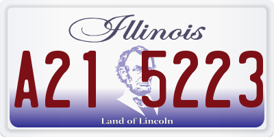 IL license plate A215223