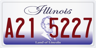 IL license plate A215227