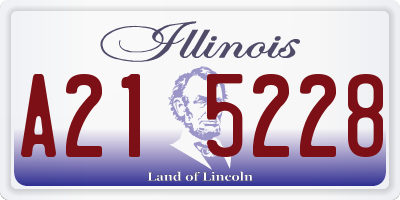IL license plate A215228