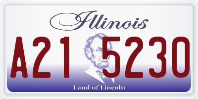 IL license plate A215230