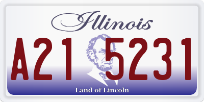 IL license plate A215231