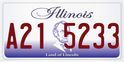 IL license plate A215233