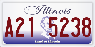 IL license plate A215238