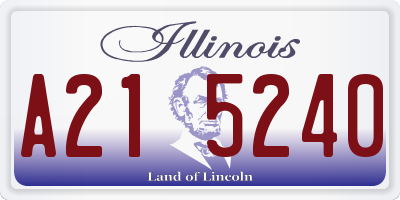 IL license plate A215240