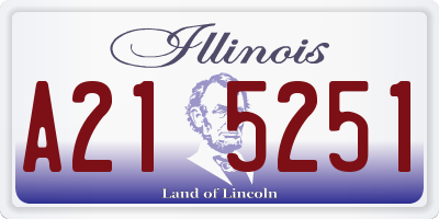 IL license plate A215251