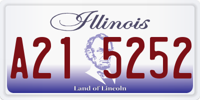 IL license plate A215252