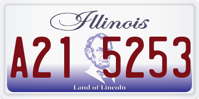 IL license plate A215253