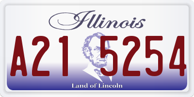 IL license plate A215254