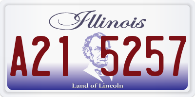 IL license plate A215257