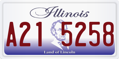 IL license plate A215258