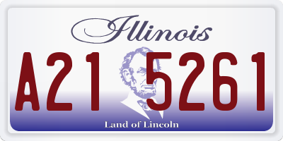 IL license plate A215261