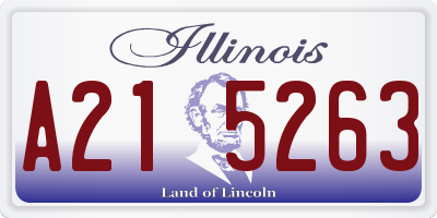 IL license plate A215263