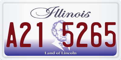 IL license plate A215265