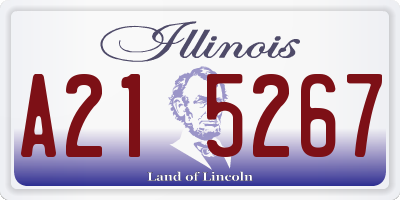 IL license plate A215267