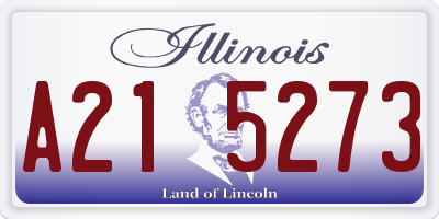 IL license plate A215273