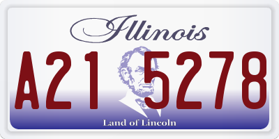 IL license plate A215278