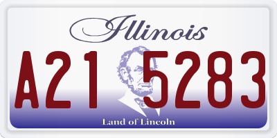 IL license plate A215283