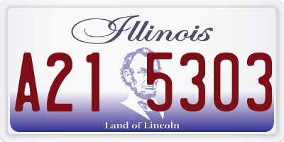 IL license plate A215303