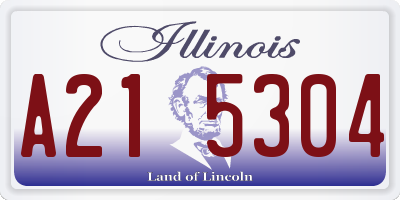 IL license plate A215304