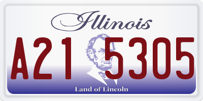IL license plate A215305