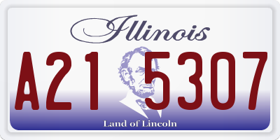 IL license plate A215307