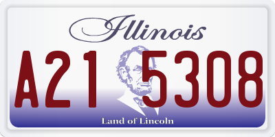 IL license plate A215308