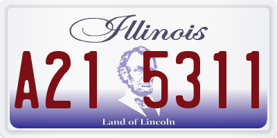 IL license plate A215311