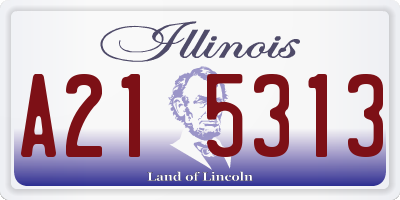 IL license plate A215313